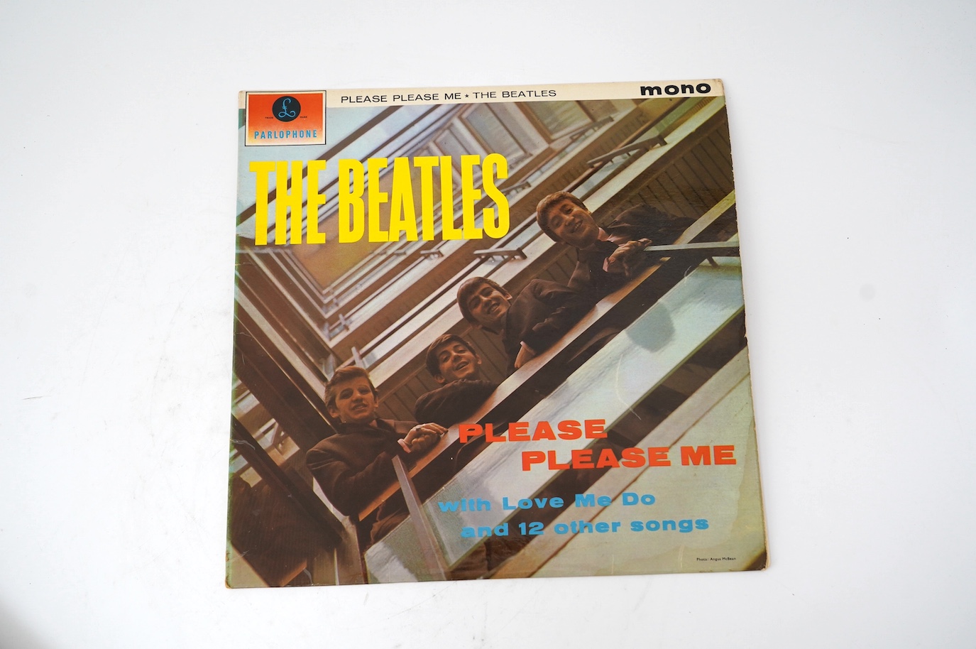 Eleven The Beatles LP record albums; Please Please Me, PMC 1202, XEX.421, two copies of With The Beatles, both PMC 1206, XEX.447, two copies of A Hard Day’s Night, both PMC 1230, XEX.481, two copies of Help!, PMC 1255, X